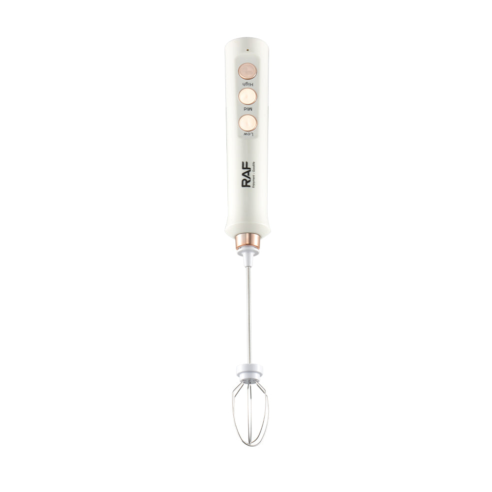RAF R.342 Electric Egg Whisk 3-in-1 – 80W USB Rechargeable Milk Frother