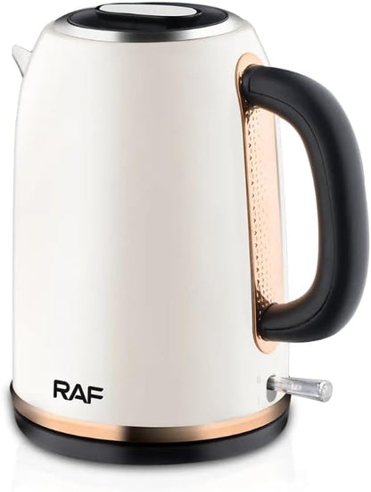 RAF R.7850W Electric Kettle – side view cream finish