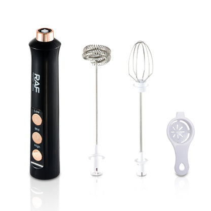 RAF R.342 Electric Egg Whisk 3-in-1 – 80W USB Rechargeable Milk Frother