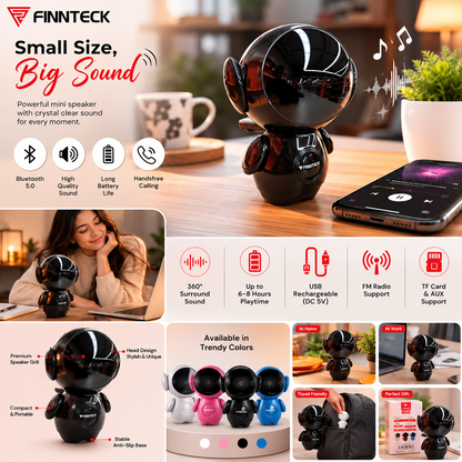 Finnteck Robot Bluetooth Speaker CH-3403 – 5W Mini Speaker