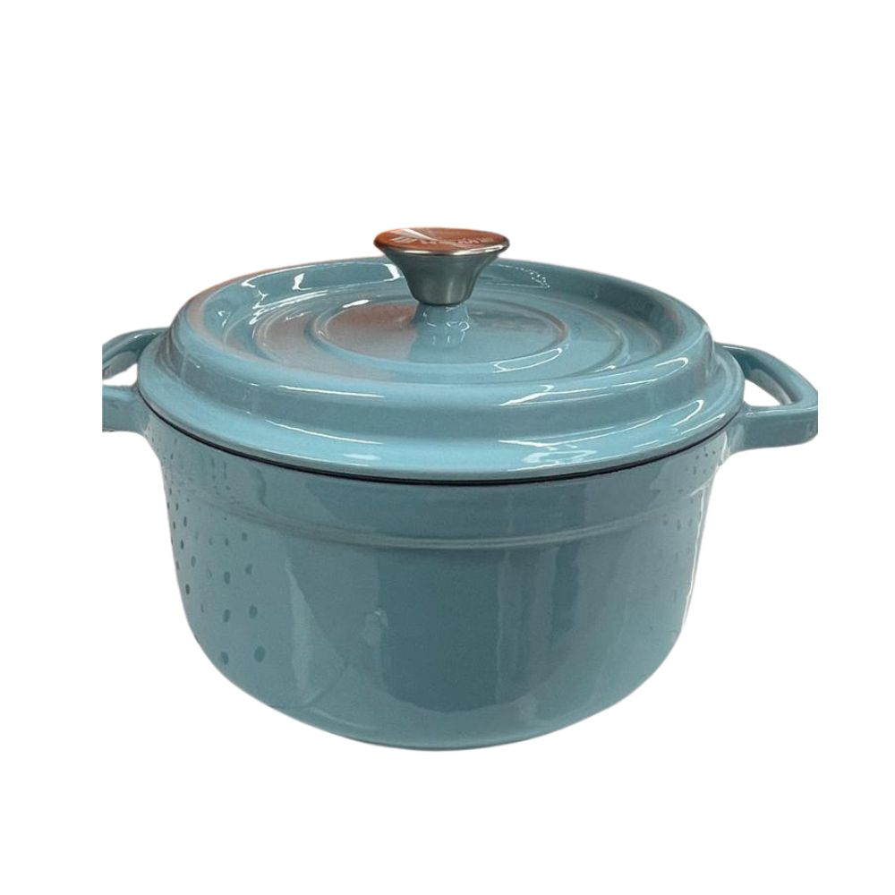 Condere Home Enamel Pot 22CM Blue CDH-2009 Side View