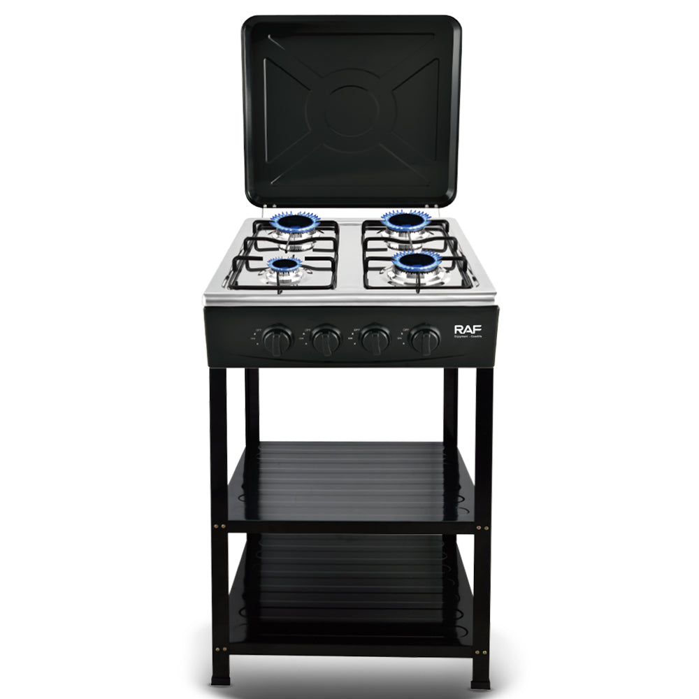 RAF R.8512 gas stove – side angle with stand