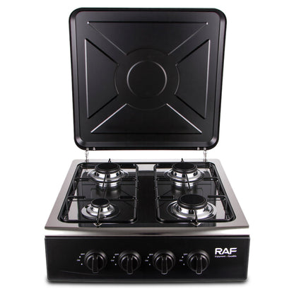 RAF R.8512 gas stove – burners close-up unlit