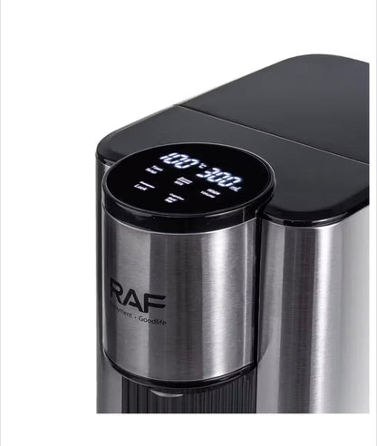 RAF R.11007 Water Dispenser – close-up of LED digital display showing 100C and 300ml