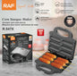 RAF R.547X Corn Dog Maker – product box and open plates with corn dogs